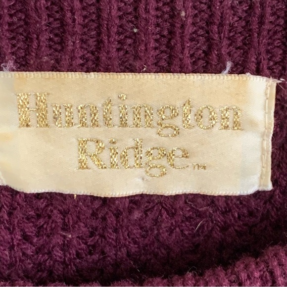 Vintage Blank Crewneck Sweater Adult Large Mens Women 70s 80s Knit Dark Academia - Picture 3 of 6